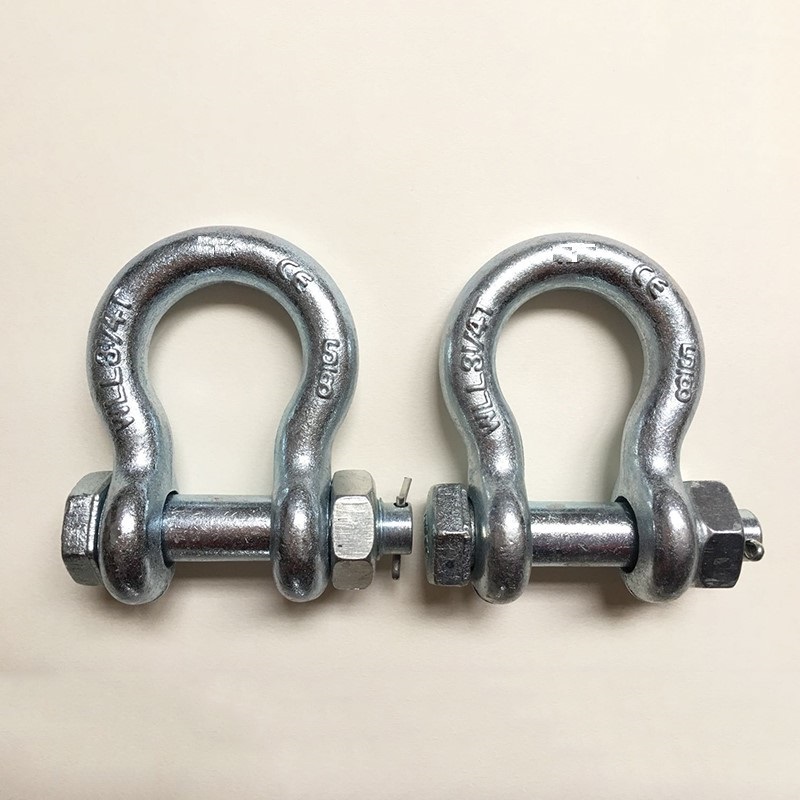 US Type High Tensile Forged Anchor bow Shackle with safety bolt G2130 for truck