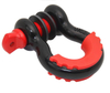 China Manufacturer Heavy Duty 3/4" Towing Shackle with Rubber Protective Sleeve for tow strap winch off-load vehicle recovery