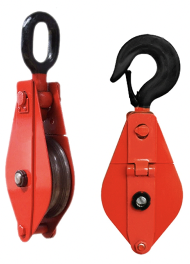 Heavy duty Wire Rope pulley Snatch Blocks with hook and loop