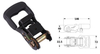 1.5" Rubber Coated Black Finish Ratchet Buckle