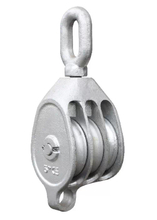 Malleable Single/double/Triple Wheel Pulley Blocks with Swivel hook and catch(Swivel Oval Eye)